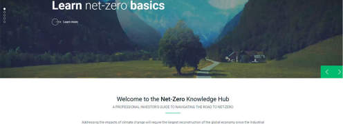 MSCI Net-Zero Hub website screenshot